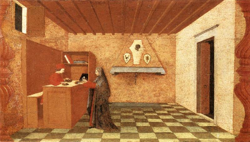 UCCELLO, Paolo Miracle of the Desecrated Host (Scene 1) t china oil painting image